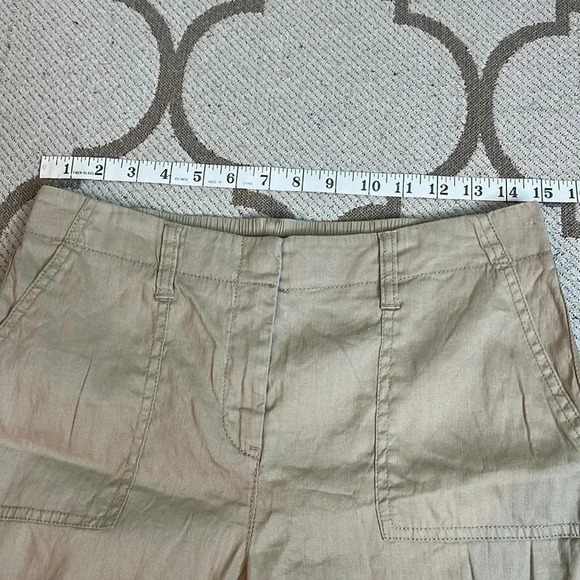 🤍Chico’s Casual linen blend Embellished Utility Crop Pants, XS/2 - Picture 6 of 17
